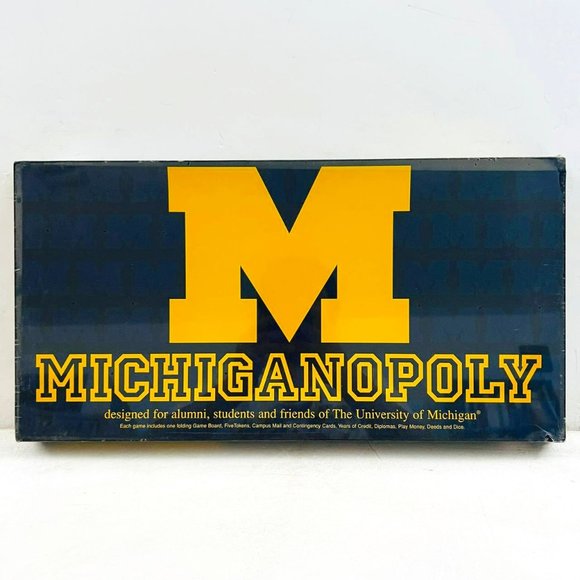 Vintage Monopoly Michiganopoly University of Michigan Alumni College New Sealed - Picture 1 of 7